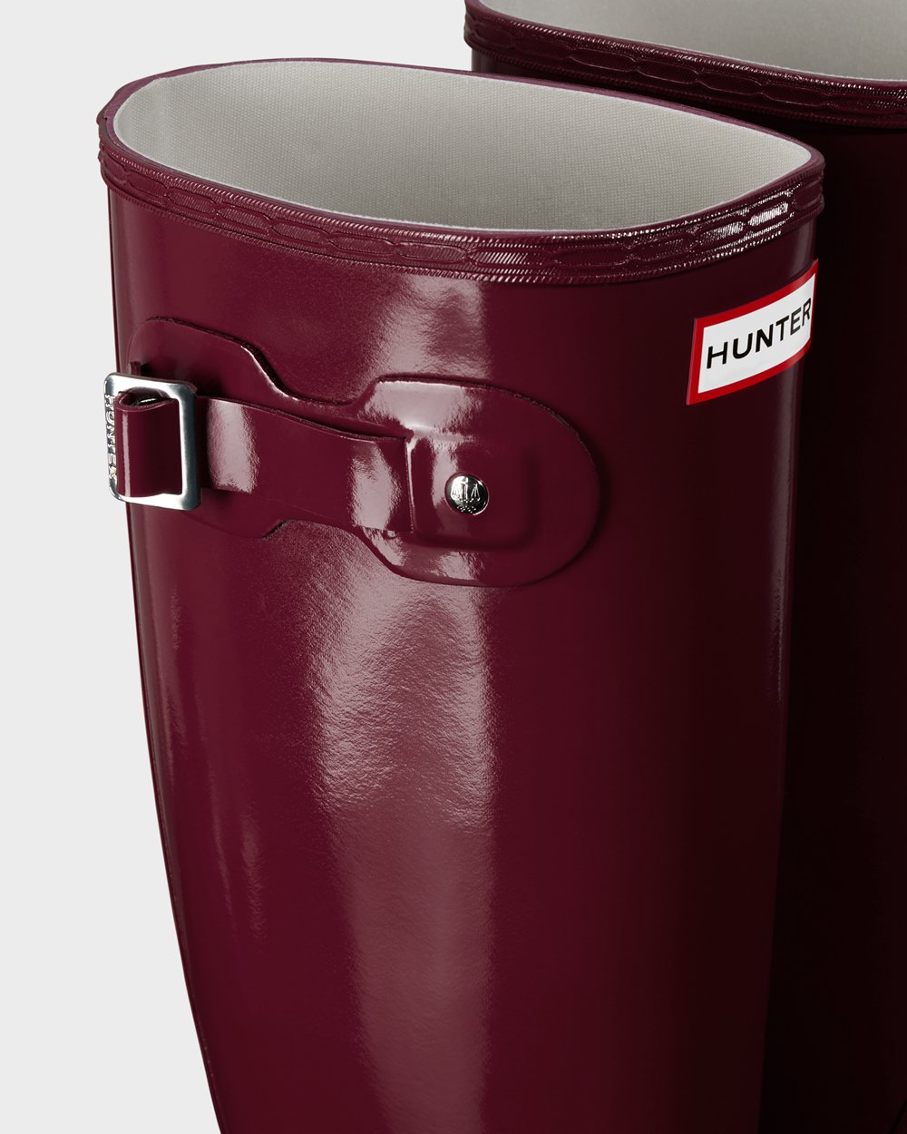 Womens Tall Rain Boots - Hunter Original Gloss (93DCOGWXJ) - Claret/Red